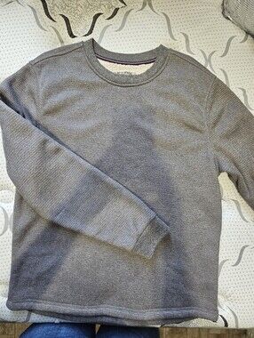 Heritage Grey Crewneck Sweatshirt with Burgundy Trim